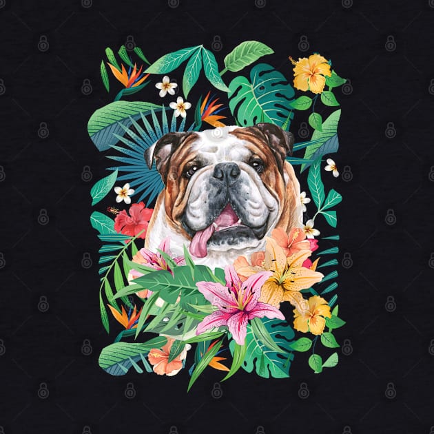 Tropical Brindle English Bulldog 3 by LulululuPainting